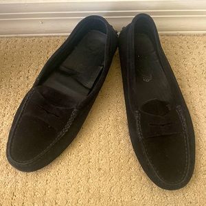 Tod’s Gommino Black Suede Driving Mocassin Shoes 38 US size 8